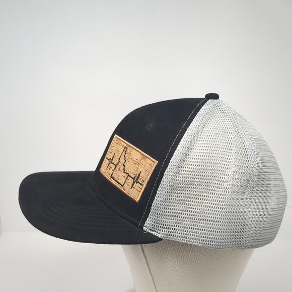 Idaho Heartbeat Trucker Hat Black OS Adjustable Mesh Back The Heartbeat Brand - Picture 3 of 9